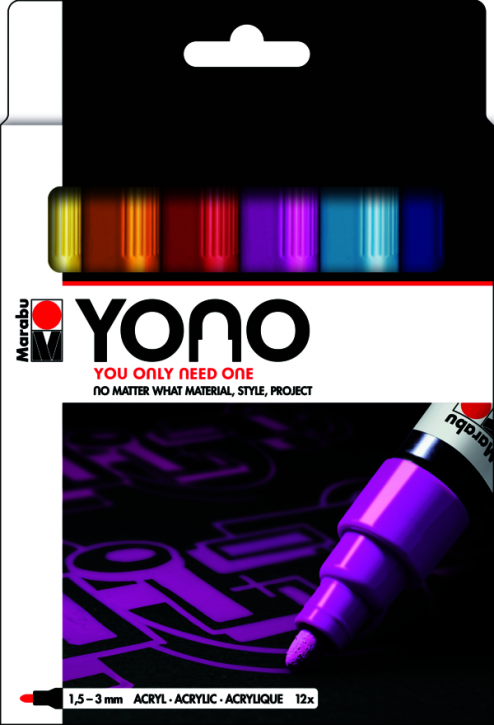 Marabu YONO Marker Set 12 x 1,5-3 mm