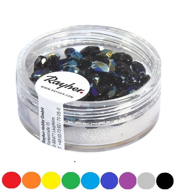 Glas Schliffperle Olive, 4mm ø 6mm, Dose 50Stück