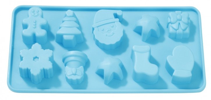 Gießform Silikon, Springerle-Weihnachten, ca 3 - 4 cm