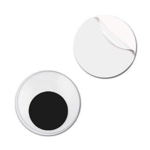 Wackelaugen, selbstklebend, ø 12mm, rund, 14 Augen