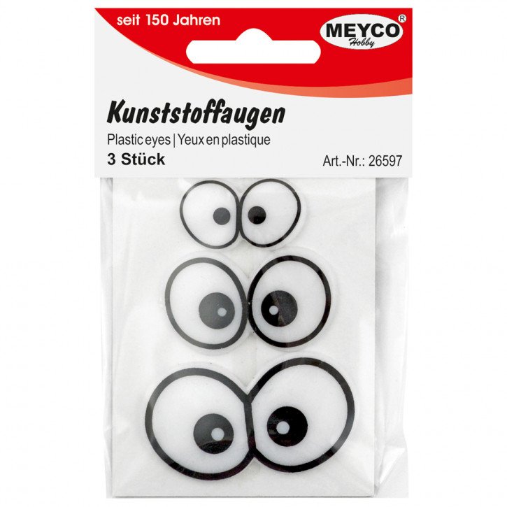 Kunststoffaugen 3 Stück