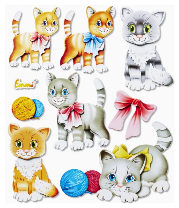 3D Sticker XXL Katzen