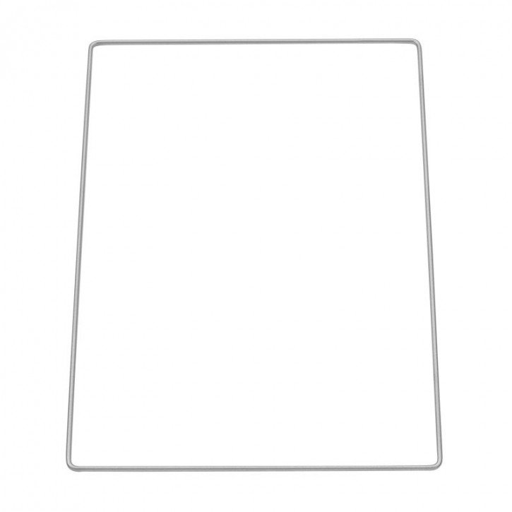 Metall Rechteck 15x22,5 cm silber