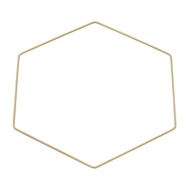 Metall Sechseck 40 cm gold