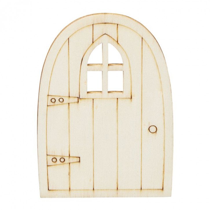 Holztür II 6 x 10 x 0,3 cm natur