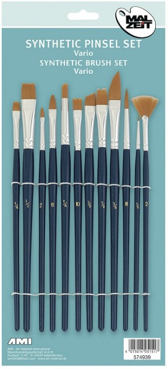 Synthetic Pinsel Set Vario, 12-teilig