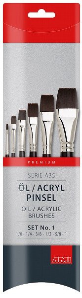 Öl- und Acrylmalpinsel Serie A35 Set
