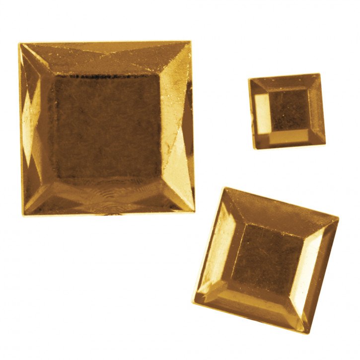Acryl- Strassquadrate, orange, 6,10,14 mm, SB-Btl 310 Stück
