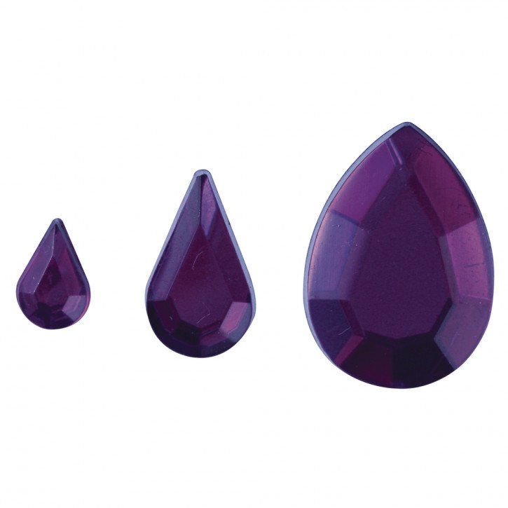 Acryl- Strasstropfen Lila 6,10,14 mm, SB-Btl 310 Stück