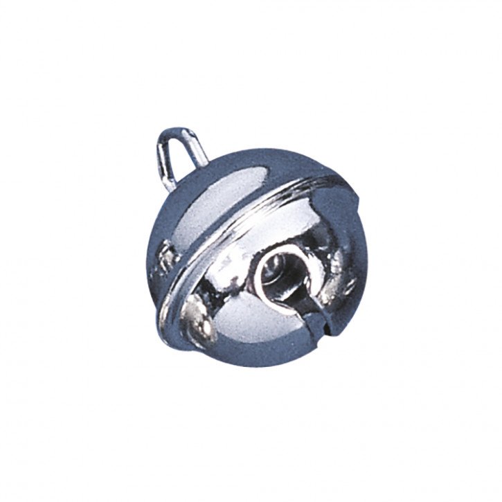 Deko-Metallglöckchen Silber kugelförmig 19 mm
