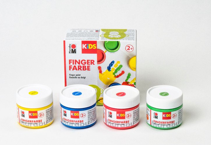 Fingerfarbe Set 4 Dosen 100ml