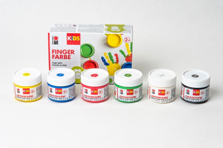 Fingerfarbe Set 6 Dosen 100ml