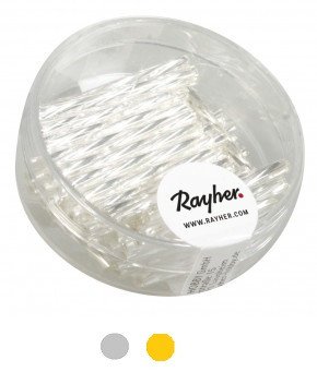 Glasstifte twistet, 20 mm mit Silbereinzug, Dose 13g