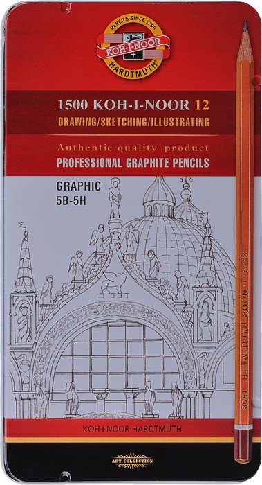Graphitzeichenstifte 1502 Graphic Set 5B-5H.