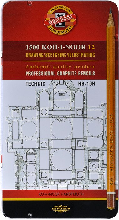 Graphitzeichenstifte 1502 Graphic Set HB-10H.
