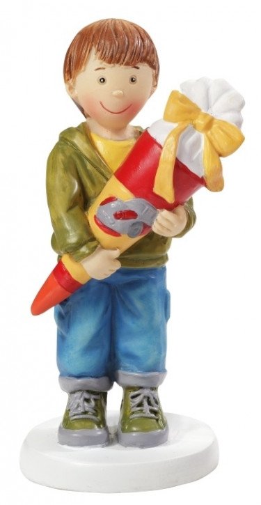 Junge mit Schultüte ca. 8,5 cm