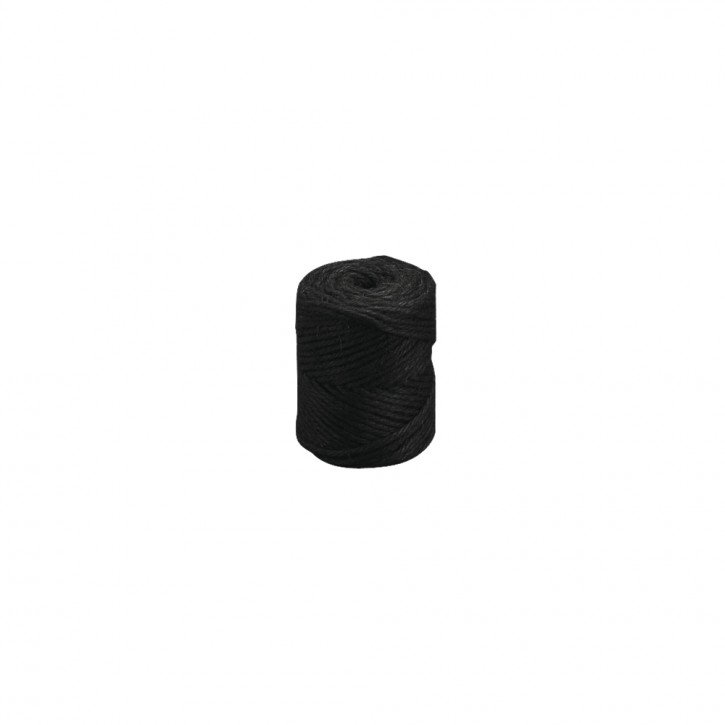 Jutegarn 6fach 6mm schwarz 35m, Makramee