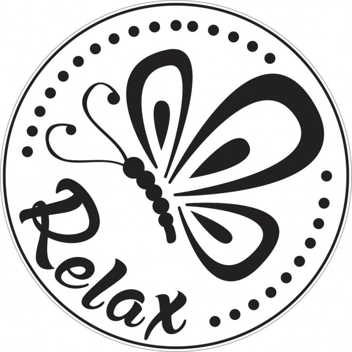 Label Relax, 45mm ø, SB-Btl 1Stück