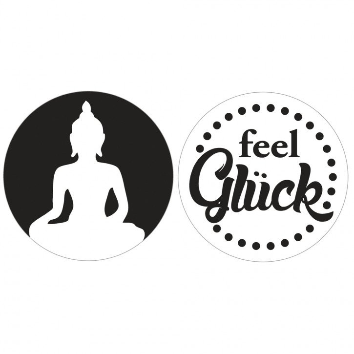 Labels Buddah, feel Glück, 30mm, SB-Btl 2Stück