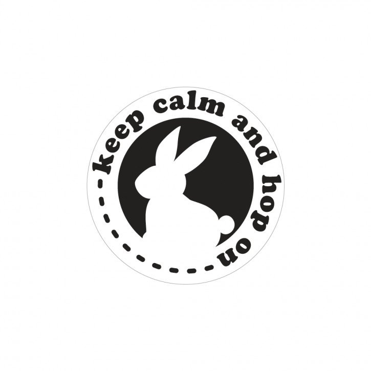 Labels GB keep calm and hop on, 45mm ø, SB-Btl 1Stück