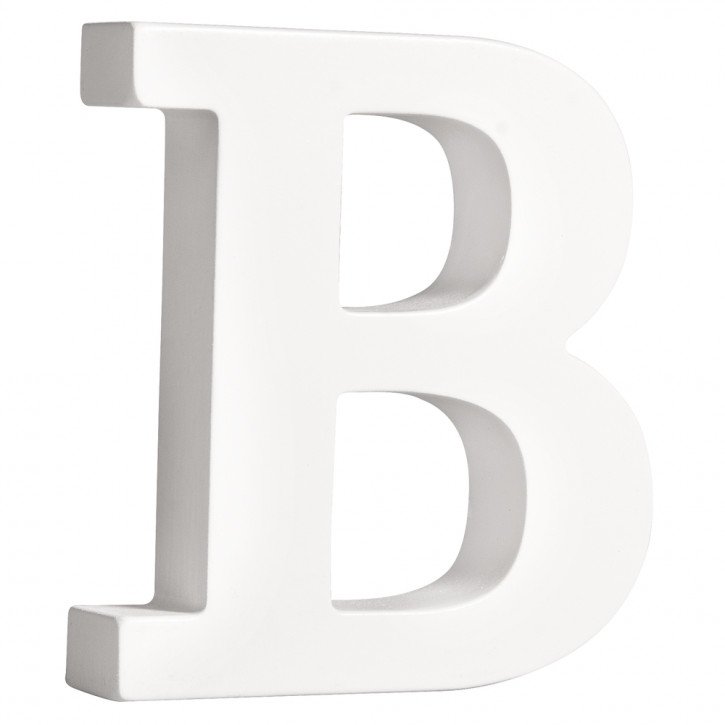 MDF- Buchstabe B, weiß, 11cm, Stärke 2cm