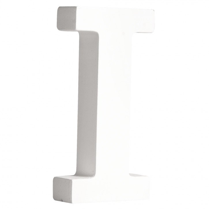 MDF- Buchstabe I, weiß, 11cm, Stärke 2cm