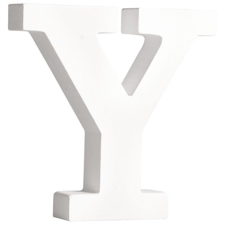 MDF- Buchstabe Y, weiß, 11cm, Stärke 2cm