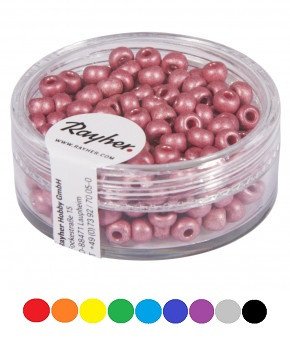 Metallic-Rocailles, matt, 4mm Dose 17g