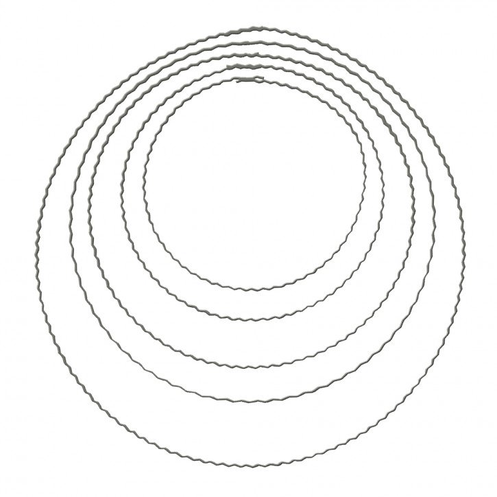 Metallring 25 cm gewellt