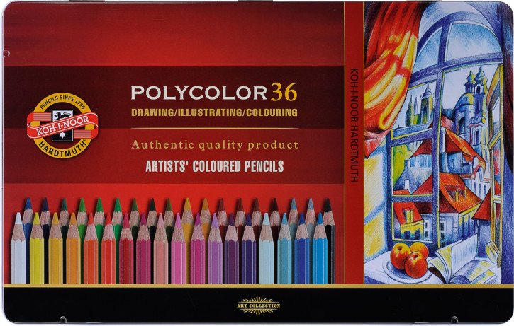 Polycolor Künstlerfarbstifte Set 3800 36 Stück