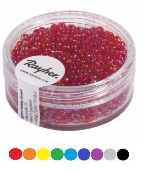 Rocailles, 2,6mm, transp.gelüstert Dose 17g