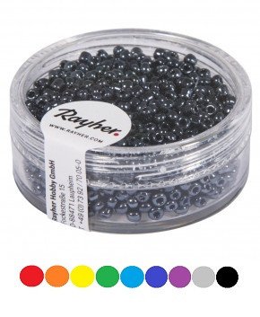 Rocailles, 2 mm, mit Silbereinzug, Dose 17g