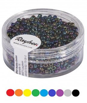Rocailles, 2 mm, opak gelüstert Dose 17g