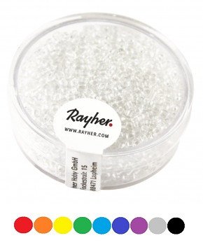 Rocailles, 2mm, transparent, Dose 17g