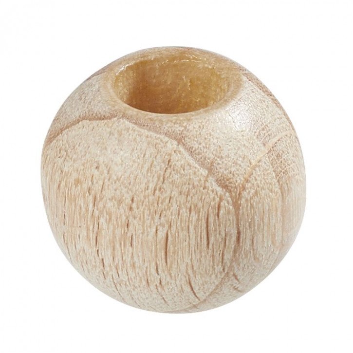 Schnulli-Sicherheitsperle 12mm, Btl.10Stück, Buche Natur