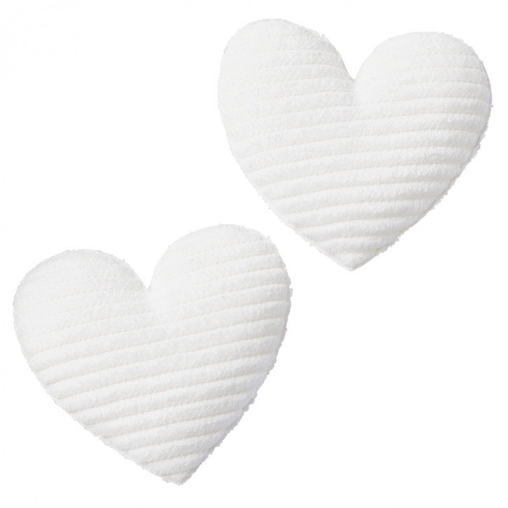 Soft-Herz 6 cm, Btl. 2 Stück Weiß