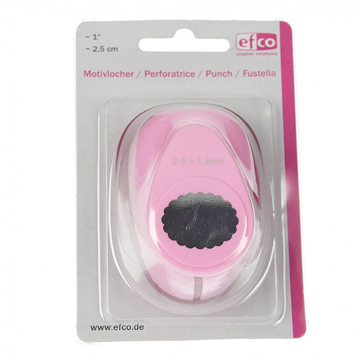Stanzer M Oval gezahnt 2,5x1,8 cm