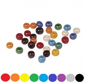 Glas-Großlochradl, opak 5,4 mm, Dose 55g, gemischt
