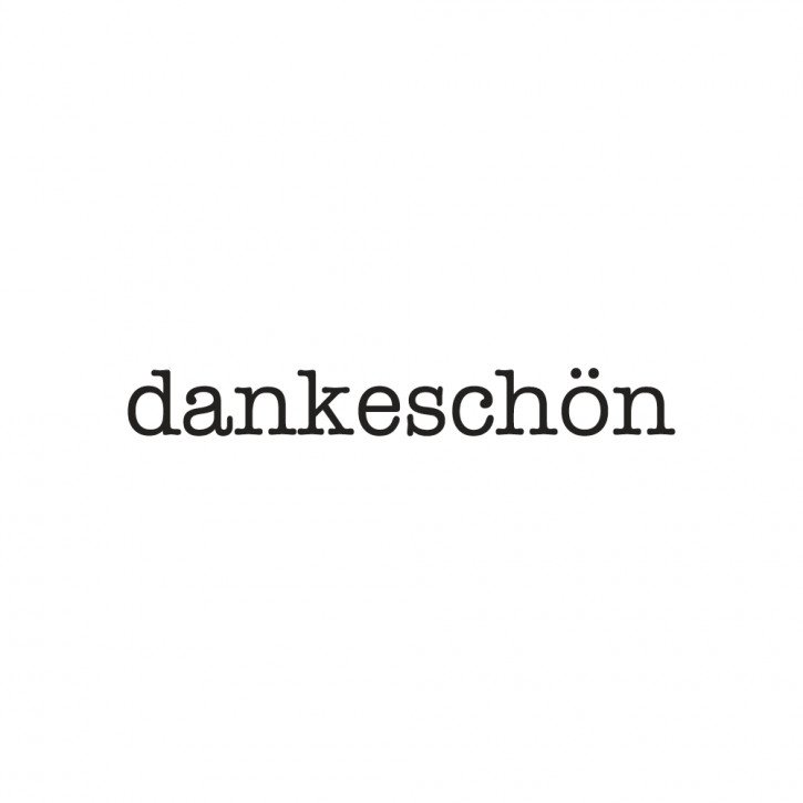Statement-Stempel Dankeschön, 1x6cm