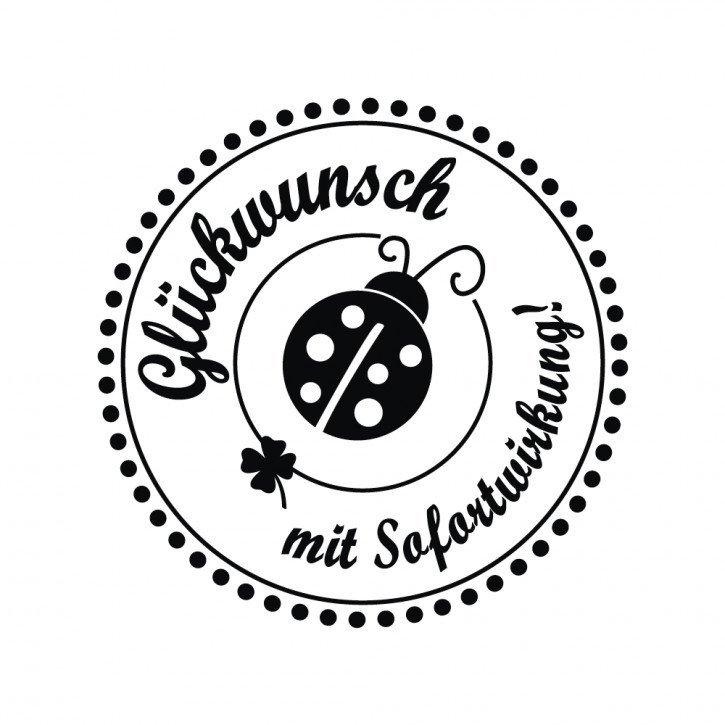 Stempel Glückwunsch mit... , 3cm ø