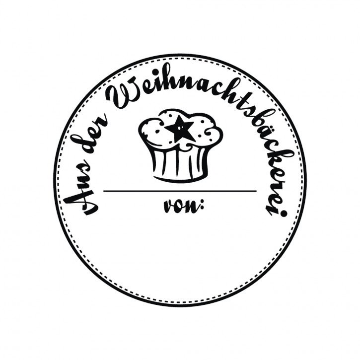 Stempel Weihnachtsbäckerei , 3cm ø
