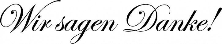 Stempel Wir sagen Danke, 6x1,2cm