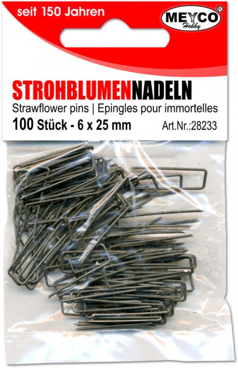 Strohblumennadel 6 X 25 mm 100 Stück im SB-Btl.