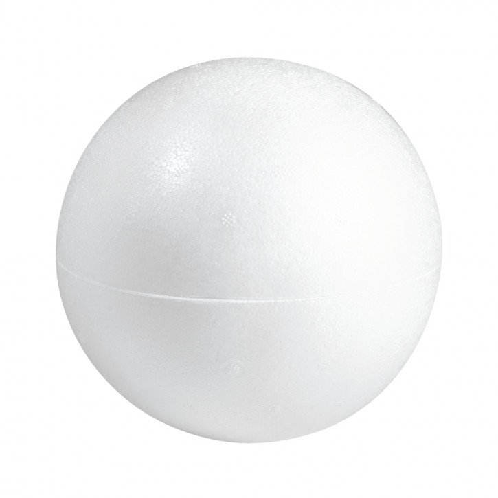 Styropor Kugel 2 Halbschalen, 15 cm ø